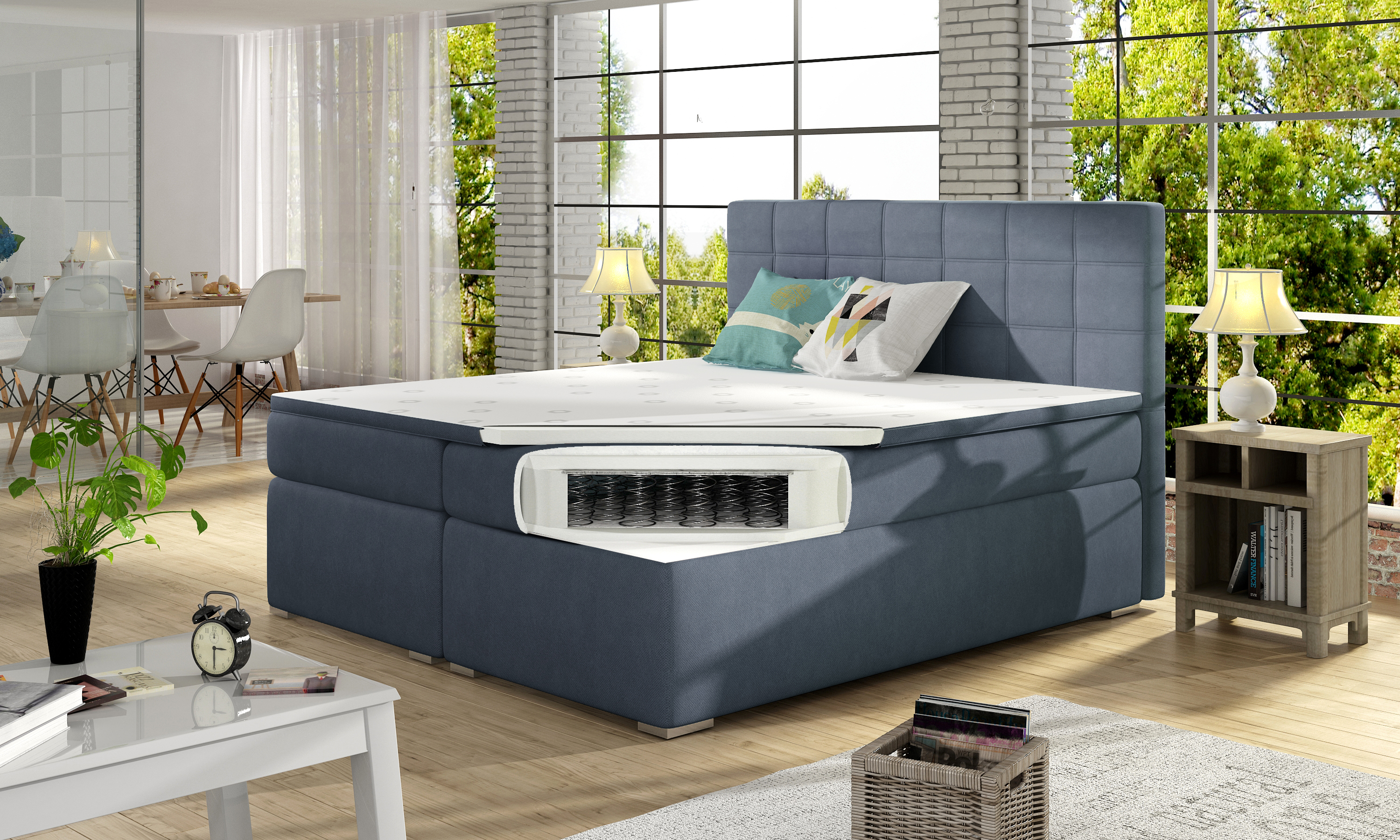 Boxspring postel ALICE, matrace